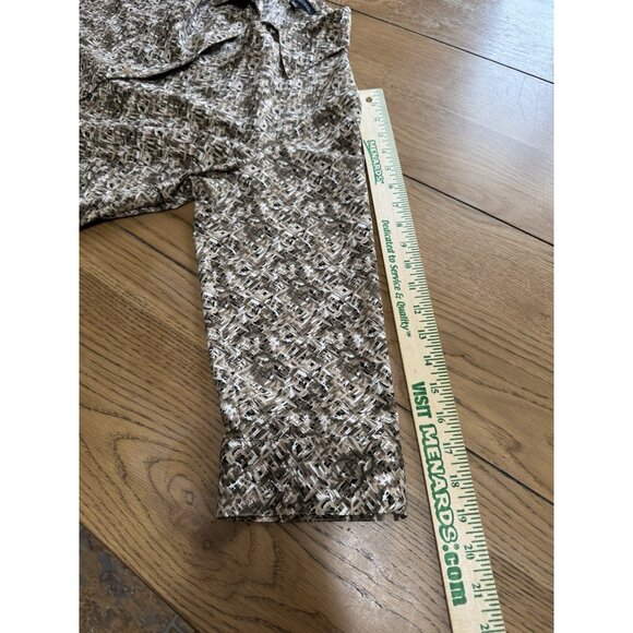 Notations Button Down Blouse Brown Long Sleeve Collared‎ Shirt Women Size Large - Picture 4 of 5